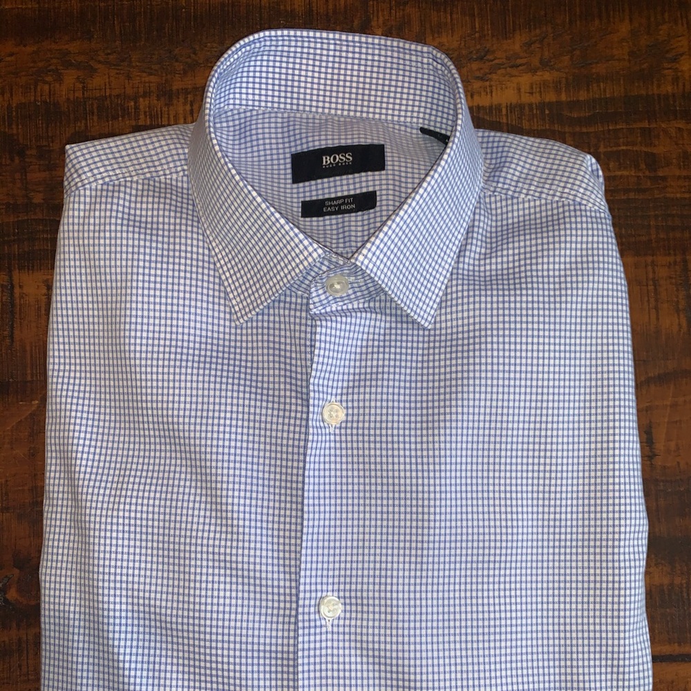 Men’s Hugo Boss Check Plaid Dress Shirt